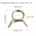 Uxcell Double Wire Spring Hose Clamp 20pcs 65mn Steel 9mm Inner Dia Fit 9 7mm-10 5mm Od Fuel Line Silicone Tube Clips Color