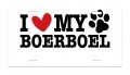 I Love My Boerboel Aluminum License Plate Auto Suv Truck Tag Desy72 