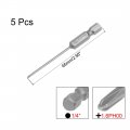 Uxcell 5 Pcs 1 6mm Ph00 Magnetic Phillips Screwdriver Bits 4 Inch Hex Shank 2 56-inch Length S2 Power Tool