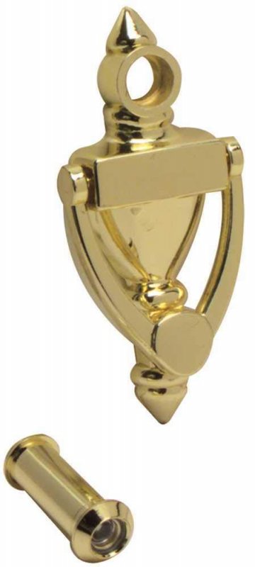 Anvil Mark 804115 Door Knock With 160 Degree Viewer Polished Brass
