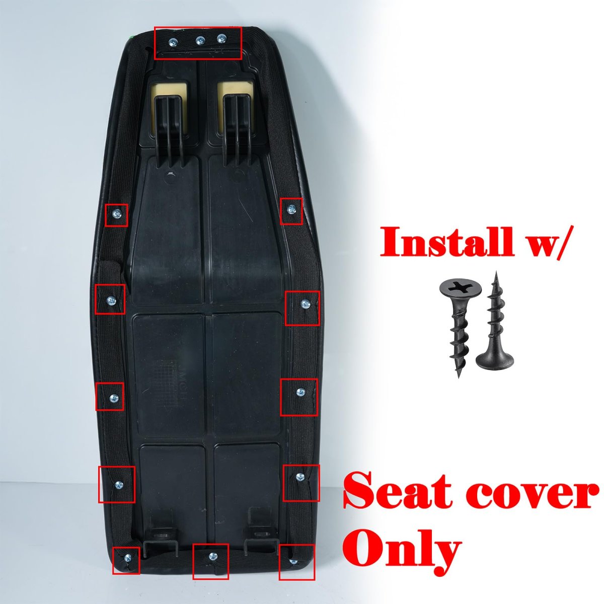 Red Ribbed Mini Bike Seat Cover Gripper Soft Cushion Replacement For Monster Mega Moto Mmb80 80cc Mmb105 105cc And Coleman