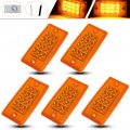 Ocpty 5 Pcs Truck Trailer Led Side Marker Lights Amber