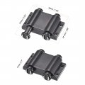 Uxcell Double Touch Catch Magnetic Press Latch For Cabinet Door Cupboard Black 4pcs