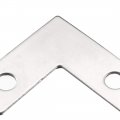Uxcell Flat Angle Bracket Plate L Shape Repair Joining Support Brace 26mmx26mm Silver Tone 10pcs