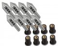 Ynskws1160 Windscreen Bolt Kit Mounting Screw With Rubber Housing Silver 1 Pack 
