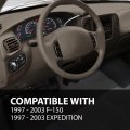 G-plus Dash Gauge Front Upper Instrument Cluster Bezel Trim Panel W 1 Switch Air Vent C13 Compatible With Ford F150 Expedition