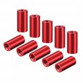 Uxcell Round Aluminum Standoff Column Spacer M3x15mm For Rc Airplane Fpv Quadcopter Cnc Red 10pcs