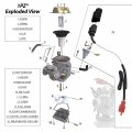 1pz P24-ca2 Pd24j Carburetor Carb Intake Manifold Kit Replacement For 4-stroke Gy6 125cc 150cc Atv Engines Electric Choke