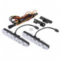 A Absopro Car Led Switchback Daytime Running Light Bar 6 7inch Bumper Grille Driving Turn Signal Lamp Off Road Work Waterproof 