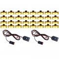 Amopa 16pcs Amber 2-led Flashing Emergency Deck Grille Strobe Lights Bar With Control Box Mode Indicate Switch Kit 2 Set