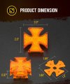 Partsam 5pcs 2 Inch Cross Amber Led Side Marker Clearance Lights With 2 Bullet Plugs Ip67 Waterproof For 12v-24v Trailer Truck