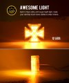 Partsam 5pcs 2 Inch Cross Amber Led Side Marker Clearance Lights With 2 Bullet Plugs Ip67 Waterproof For 12v-24v Trailer Truck