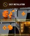Partsam 5pcs 2 Inch Cross Amber Led Side Marker Clearance Lights With 2 Bullet Plugs Ip67 Waterproof For 12v-24v Trailer Truck