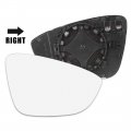 X Autohaux Mirror Glass Heated With Backing Plate Passenger Side Right Rear View For Volkswagen Passat 2012