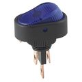 Esupport 12v 30a Car Auto Heavy Duty Blue Led Light Push Button Rocker Toggle Switch On Off Spst 3 Pin Control Pack Of 5
