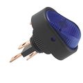 Esupport 12v 30a Car Auto Heavy Duty Blue Led Light Push Button Rocker Toggle Switch On Off Spst 3 Pin Control Pack Of 5