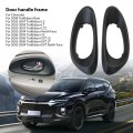 Pair Door Handle Bezel Trim Inside Front Driver Passenger Fits For 2007 Chevrolet Trailblazer Ls Sport Utility 4-door 4 2l