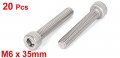 Uxcella 1mm Pitch M6x35mm Hexagon Socket Head Cap Machine Screws Bolts 20pcs