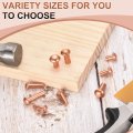 30 Pcs 13 64 X 5 8 Round Head Copper Solid Rivets Fasteners