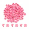 Uxcell 100pcs 10mm Hole Pink Plastic Push In Rivet Interior Trim Panel Car Door Clips
