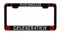 Puck Macular Degeneration Causes Black Metal License Plate Frame Tag Holder B34 
