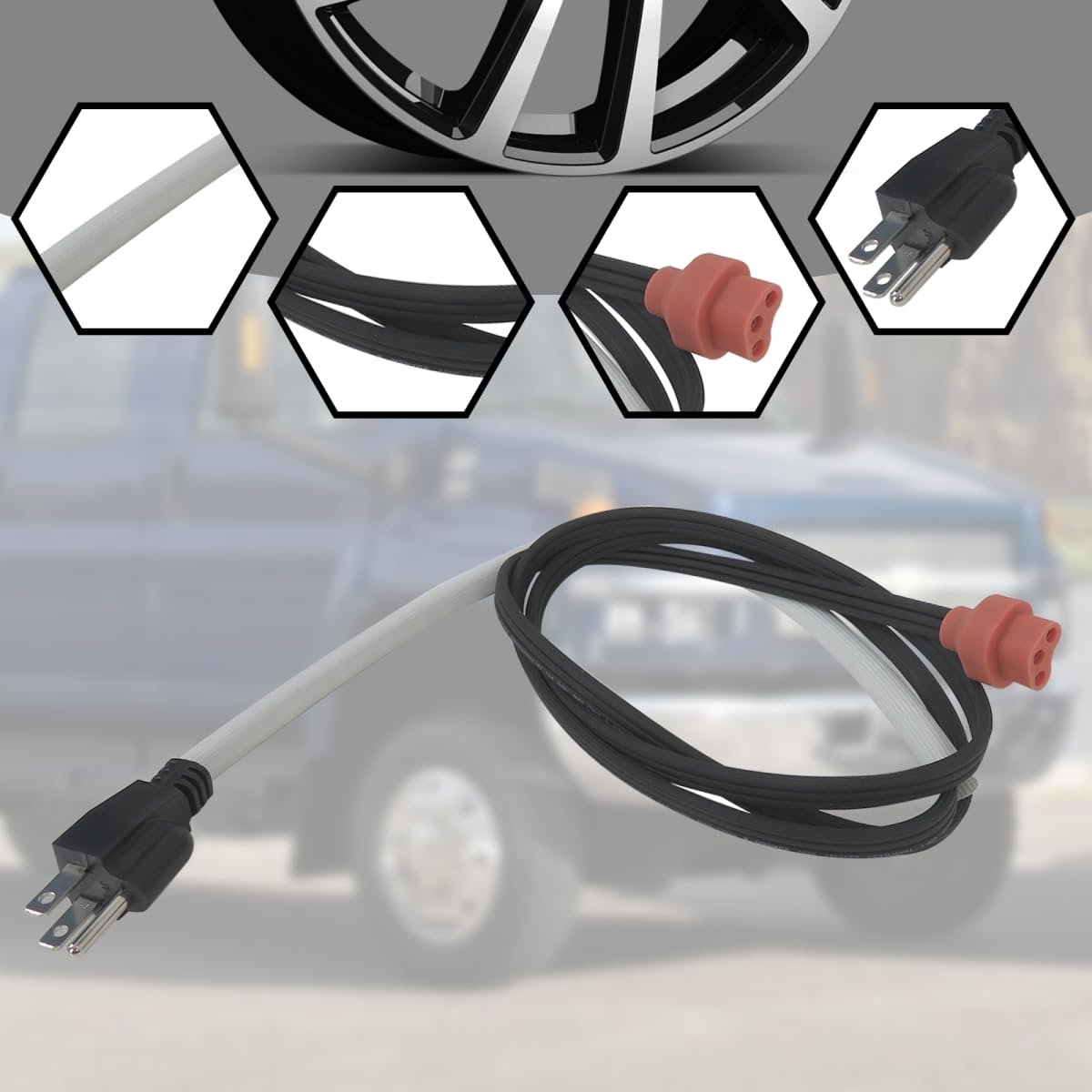 Engine Block Heater Cord For Chevrolet Silverado 2500 Hd 3500 And Gmc Sierra Fits Duramax 6 6l Diesel Engines 2001 To 2018