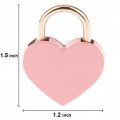 3 Pcs Small Metal Heart Shaped Padlock Mini Lock With Key For Jewelry Storage Box Diary Book Pink