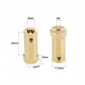 Uxcell Hex Coupler 6mm Bore Motor Brass Shaft Coupling Flexible Connector For Car Wheels Tires 2pcs