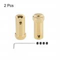 Uxcell Hex Coupler 6mm Bore Motor Brass Shaft Coupling Flexible Connector For Car Wheels Tires 2pcs