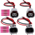 Set Of 2 Male And Female Side Marker Light Pigtail Connector Pin Harness Wire For Toyota Lexus Camry Prius Rav4 Corolla