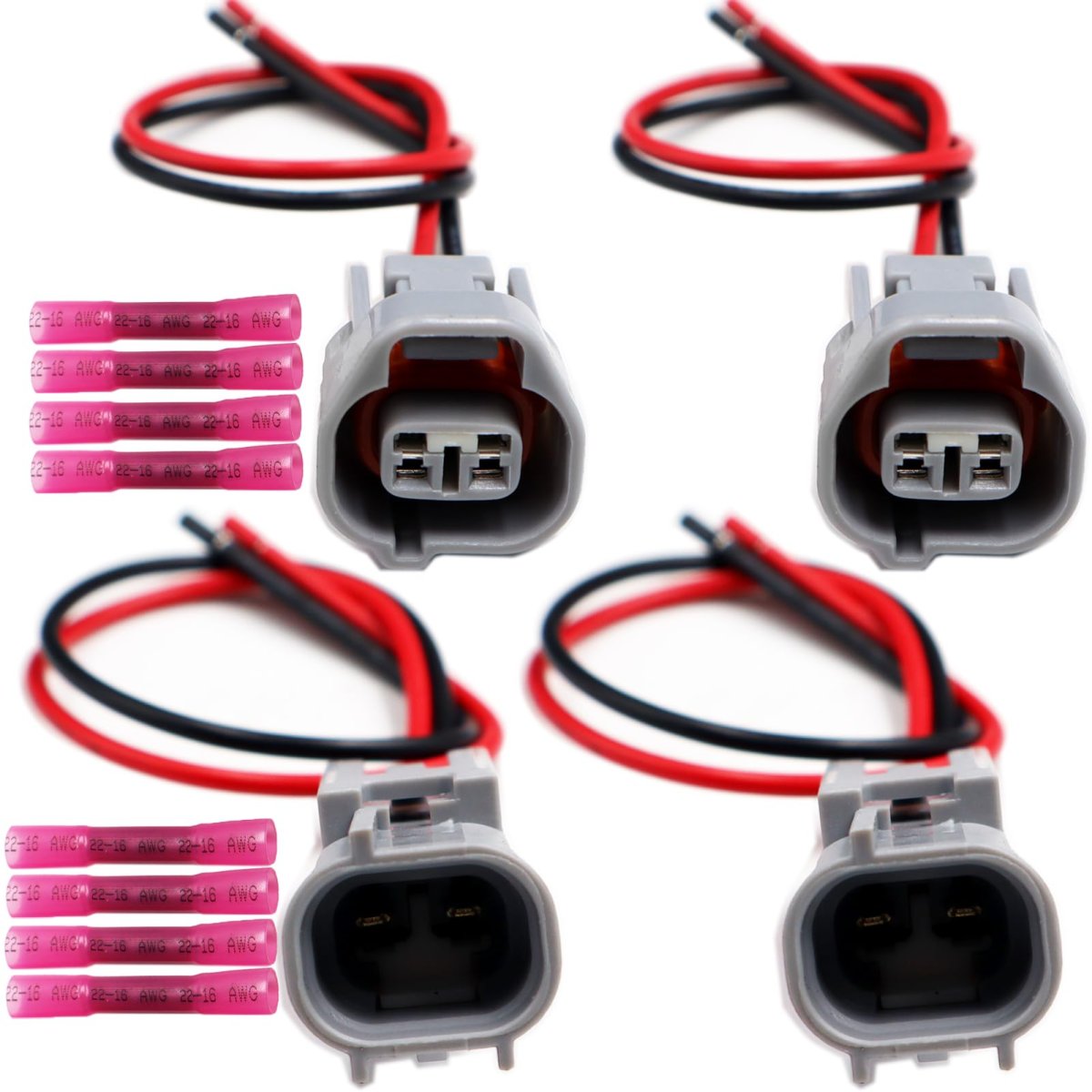 Set Of 2 Male And Female Side Marker Light Pigtail Connector Pin Harness Wire For Toyota Lexus Camry Prius Rav4 Corolla