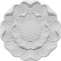 Ekena Millwork Rosc025x5shbuf W X 2 1 2 3 8 P Standard Small Shelby Flower Rosette White 