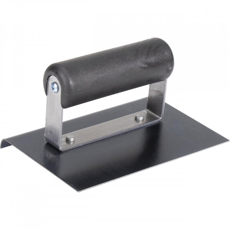 Qlt Blue Steel Hand Edger For Concrete Slab 9 X 6 In Plastic Handle 3 8 Radius 1 2 Lip Ce546bp