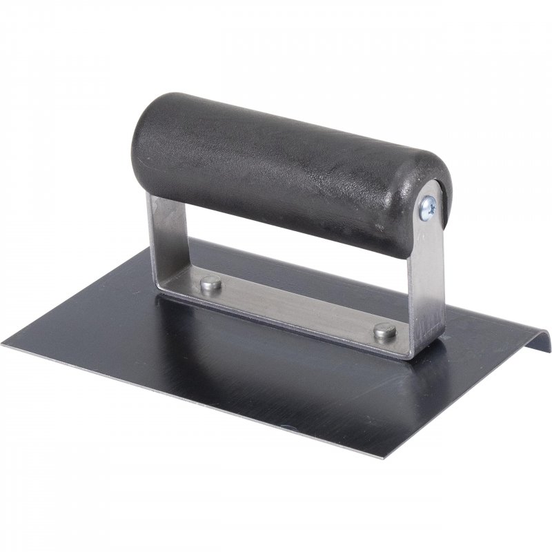 Qlt Blue Steel Hand Edger For Concrete Slab 9 X 6 In Plastic Handle 3 8 Radius 1 2 Lip Ce546bp