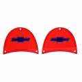 Trim Parts A1480b Full Size Bowtie Tail Light Lens 1957 Chevy Red 