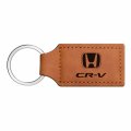 Ipick Image Compatible With Honda Cr-v Rectangular Brown Leatherette Key Chain