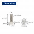 Uxcell M6x20mm T Slot Drop-in Bolt And M6 Hexagon Flange Nut Set 20 Sets Hammer Head-bolt T Shape Stud Sliding Screw For 30