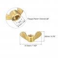 Uxcell Brass Wing Nuts M10 Butterfly Nut Hand Twist Tighten Fasteners For Furniture Machinery Electronic Equipment