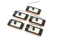 Waterpoof 5 Sealed Marker Led Amber Lights Compatible With Volvo Freightliner Roof Cab Truck Mount Semi Trailer Camper Bus