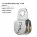 Uxcell 4pcs 86mm Single Pulley Block Iron Hanging Wire Towing Wheel Cable Rope Runner Roller In Zinc Plated
