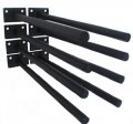 8 Pcs 12 Black Solid Steel Floating Shelf Bracket Blind Supports Hidden Brackets For Wood Shelves Concealed Support A Screws 