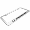 Ipick Image Made For Honda Ridgeline 3d Embossed Letters On Mirror Chrome Metal License Plate Frame