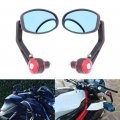 Universal Cnc Motorcycle 7 8 Handle Bar End Oval Rearview Mirrors Compatible With Honda Yamaha Suzuki Sports Bike Street