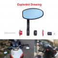 Universal Cnc Motorcycle 7 8 Handle Bar End Oval Rearview Mirrors Compatible With Honda Yamaha Suzuki Sports Bike Street