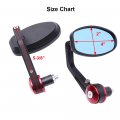 Universal Cnc Motorcycle 7 8 Handle Bar End Oval Rearview Mirrors Compatible With Honda Yamaha Suzuki Sports Bike Street