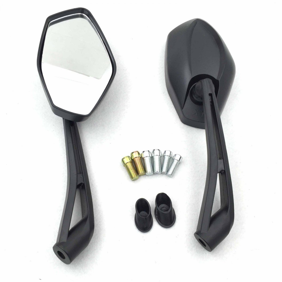 Black Rearview Mirrors 8mm 10mm For Standard Metric Screws 7 8 In Handlebar Suzuki B King Sfv650 Boulevard Intruder Volusia V