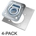 Recessed D-ring 6000 Lb Cap Tiedown W Backing Plate 4 Pack 