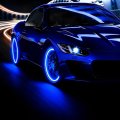 Ford Thunderbird Black Blue Glow-in-the-dark Tire Valve Caps