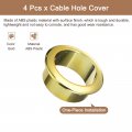 Uxcell 4pcs Cable Hole Cover 1-3 8 Inch 35mm Abs Office Desk Wire Cord Grommet Organizer For Desktop Gold
