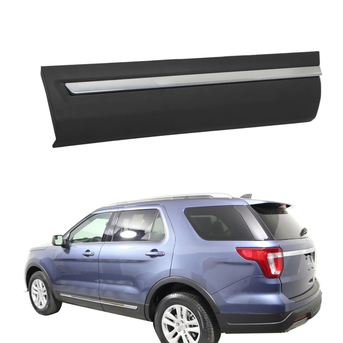 Front Left Driver Door Lower Molding Trim Replacement For Explorer 2016 2017 2018 2019 Black And Silver Part Number